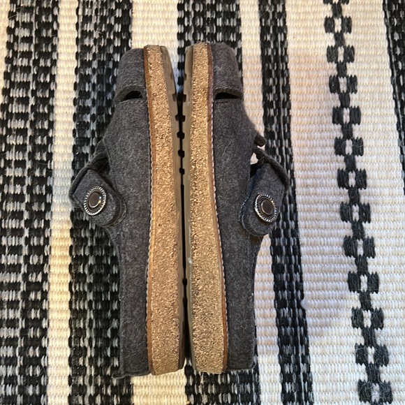 HAFLINGER Grizzly Gray wool scuffs slide on shoes EUR 40 US 9 - Picture 3 of 6
